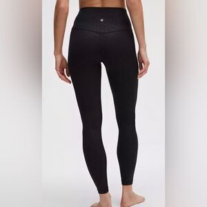 Lululemon Align High-Rise Leggings Size 4 Black Embossed Leopard